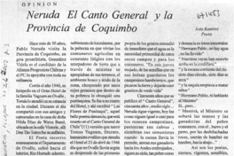 Neruda El canto general y la Provicia de Coquimbo