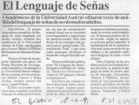 El Lenguaje de señas.