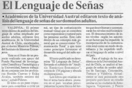 El Lenguaje de señas.