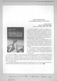 Educación para la comunicación televisiva.