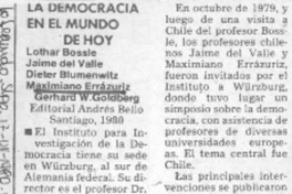 La democracia en el mundo de hoy.