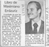 Libro de Maximiano Errázuriz.