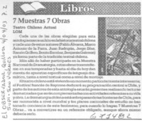 7 muestras, 7 obras.