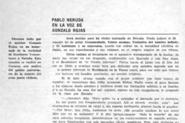Pablo Neruda en la voz de Gonzalo Rojas.