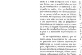 Literatura, Memorias para Cecilia, Armando Uribe.