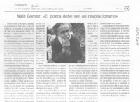 Naín Nómez, "el poeta debe ser un revolucionario".