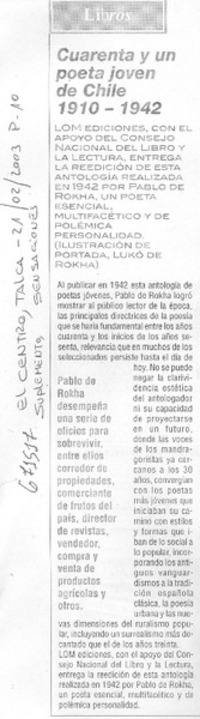 Cuarenta y un poeta joven de Chile 1910-1942.