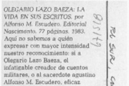 Olegario Lazo Baeza: la vida en sus escritos