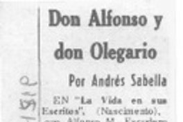 Don Alfonso y don Olegario