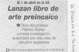Lanzan libro de arte preincaico.