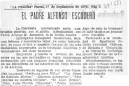 El padre Alfonso Escudero