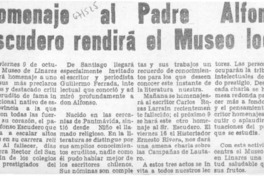 Homenaje al padre Alfonso Escudero rendirá el museo local.
