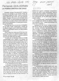 La Poesía erótica de Chile