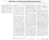 Huidobro, sembrador de libertad mental
