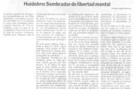 Huidobro, sembrador de libertad mental