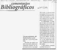 Comentarios bibliográficos.
