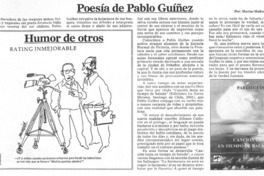 Poesía de Pablo Guíñez