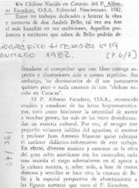 Un chileno nacido en Caracas.