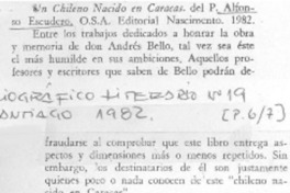 Un chileno nacido en Caracas.