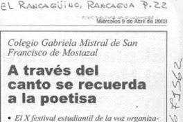 A través del canto se recuerda a la poetisa