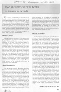 Más recuerdos de Bunster en la pluma de su viuda