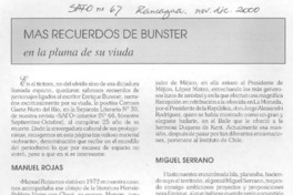 Más recuerdos de Bunster en la pluma de su viuda