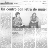 Un Centro con letra de mujer.