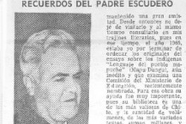 Recuerdos del padre Escudero