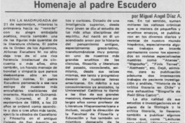 Homenaje al Padre Escudero