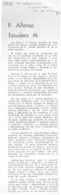P. Alfonso Escudero M.
