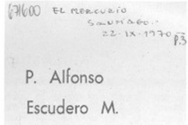 P. Alfonso Escudero M.