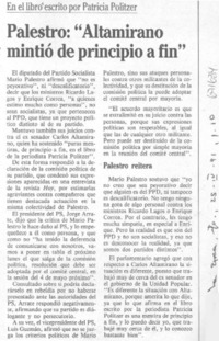 Palestro, "Altamirano mintió de principio a fin".