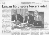 Lanzan libro sobre tercera edad.