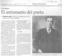 El aniversario del poeta.