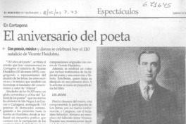 El aniversario del poeta.