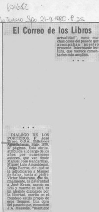 Diálogo de los porteros.