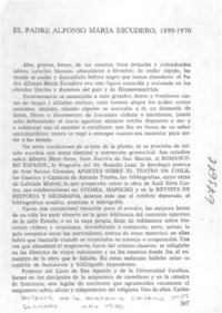 El padre Alfonso María Escudero, 1899-1970
