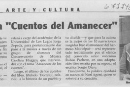 Presentan "Cuentos del amanecer".