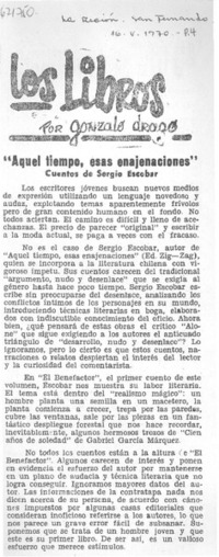 "Aquel tiempo, esas enajenaciones"