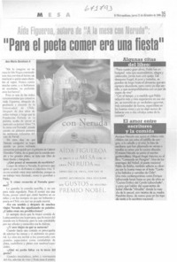 Para el poeta comer era una fiesta": [entrevista]