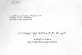 Historiografía chilena de fin de siglo