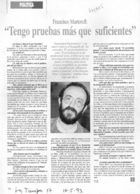Tengo pruebas más que suficientes" : [entrevista]