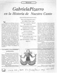 Gabriela Pizarro en la historia de nuestro canto