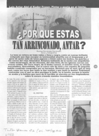 Por qué estas tan arrinconado, Antar? : [Entrevista]