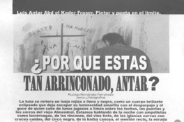 Por qué estas tan arrinconado, Antar? : [Entrevista]