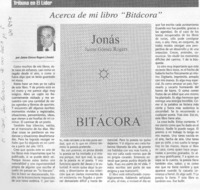 Acerca de mi libro "Bitácora"