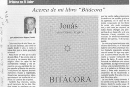 Acerca de mi libro "Bitácora"