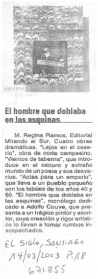 El Hombre que doblaba en las esquinas.