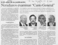 Nerudianos examinan "Canto general".