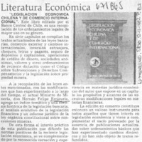 Legislación económica chilena y de comercio internacional".